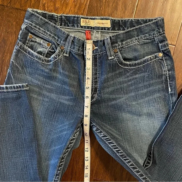 BKE Drew Boot Cut Thick Stitch Denim Blue Jeans - Picture 7 of 11